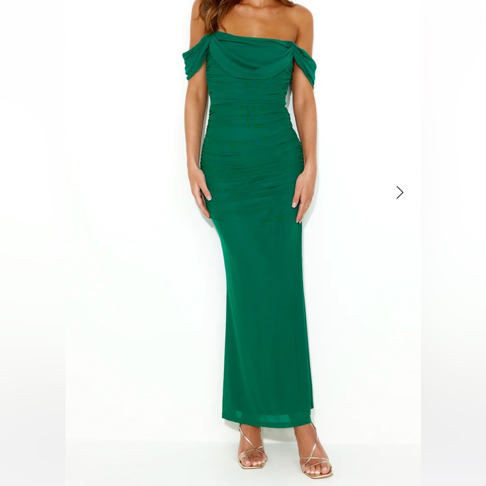 Your Brilliance Mesh Maxi Dress Green